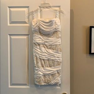 White dress with gold embellished